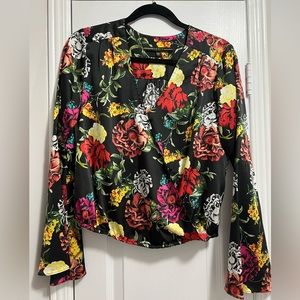 Guess long sleeve satin blouse